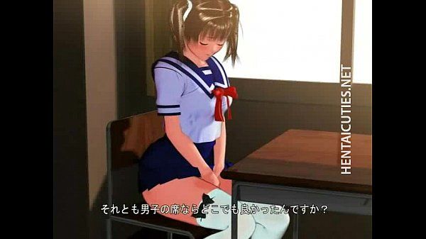 Shy 3D anime schoolgirl show..